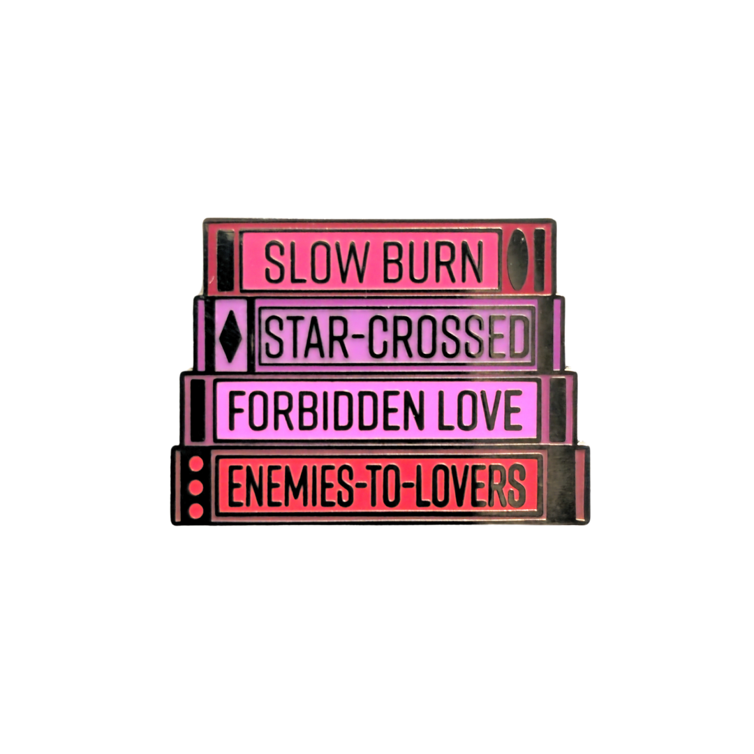 Spicy Book Stack Pin- Hard Enamel Pin