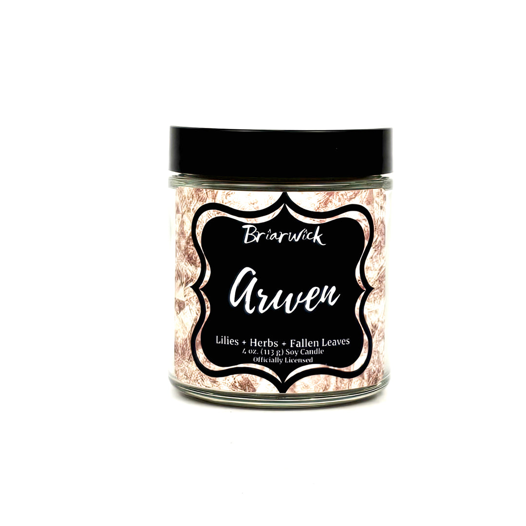 a jar with a label on it sitting on a white surface