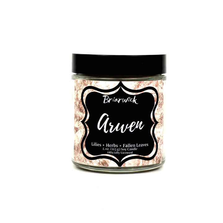 a jar with a label on it sitting on a white surface