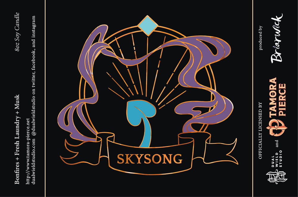 a label for a drink called skysong