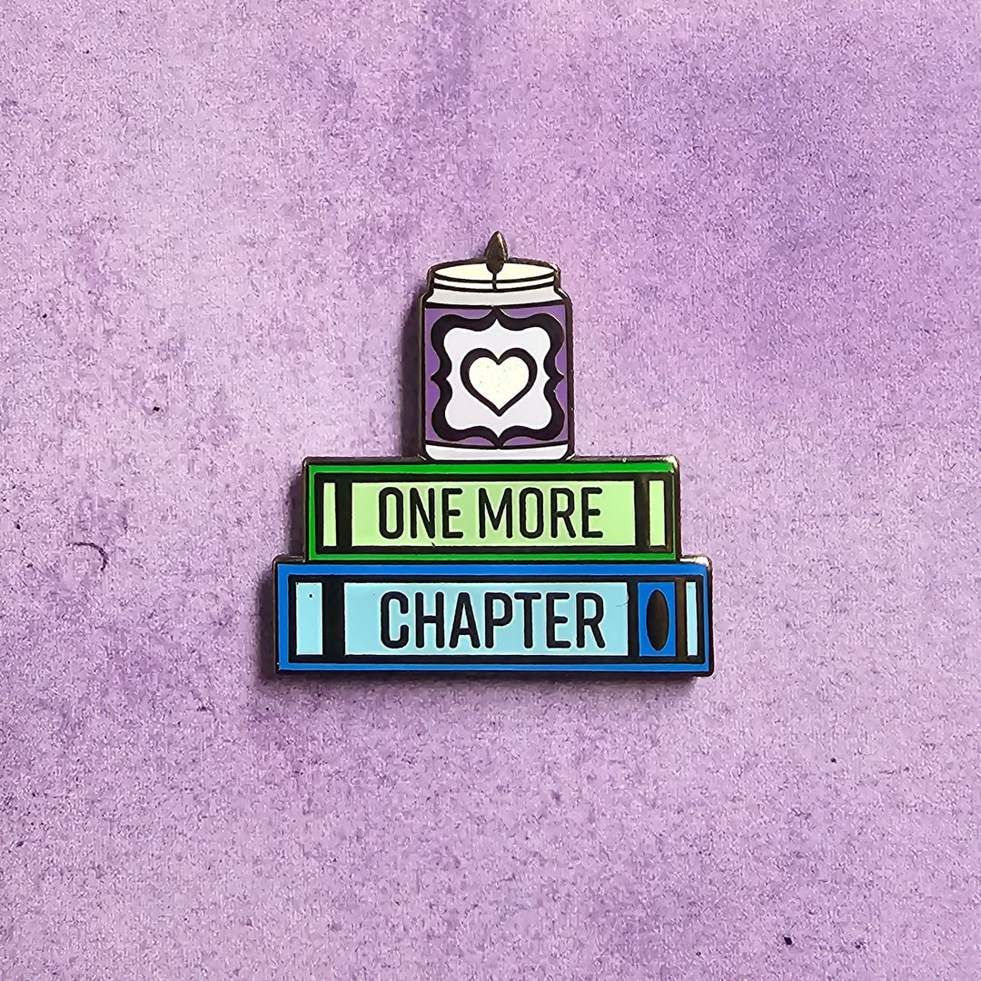 One More Chapter Book Stack Pin- Hard Enamel Pin