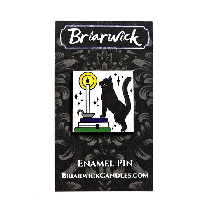 Book, Cat & Candle - Hard Enamel Pin