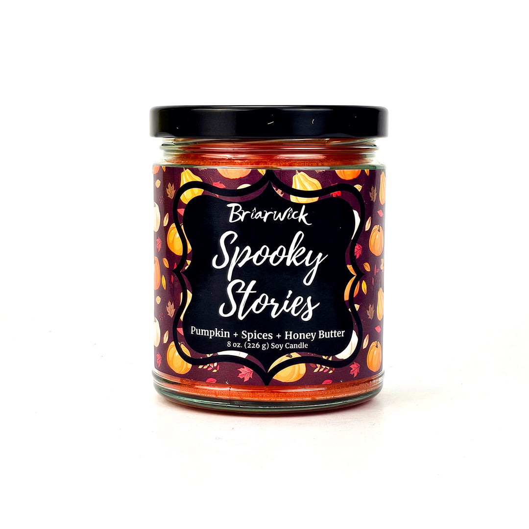 a jar of spooky stories on a white background