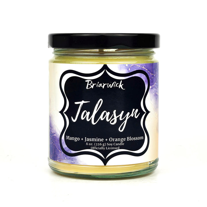 a jar of talasya on a white background