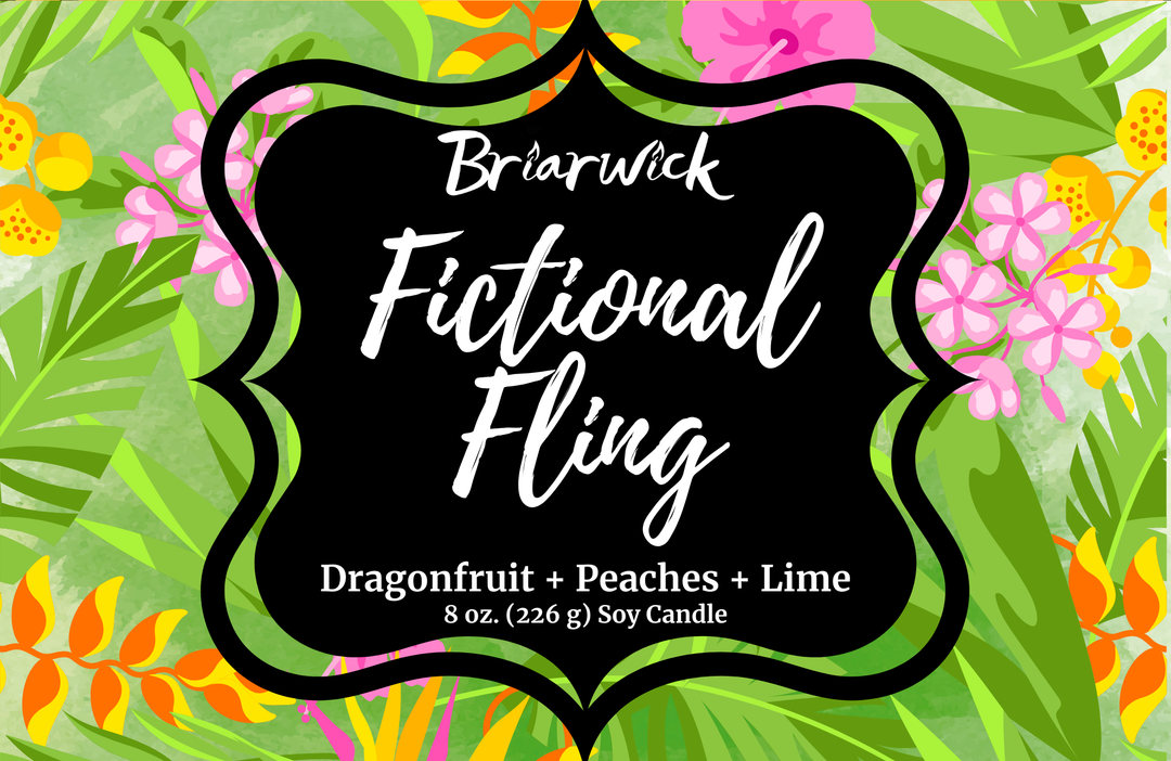 a floral frame with the words, branck functional fling dragon fruit peaches lime