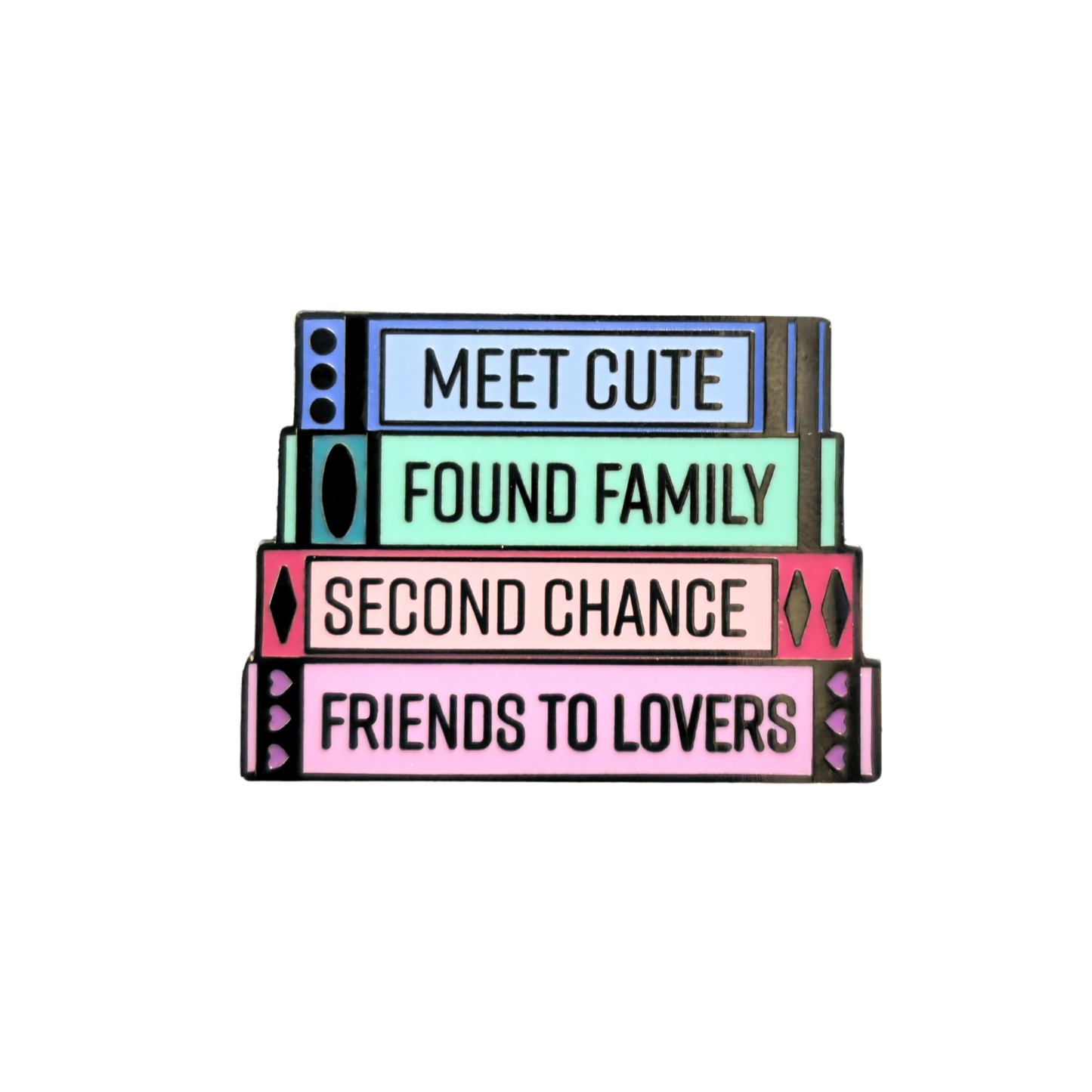 Sweet Book Stack Pin- Hard Enamel Pin
