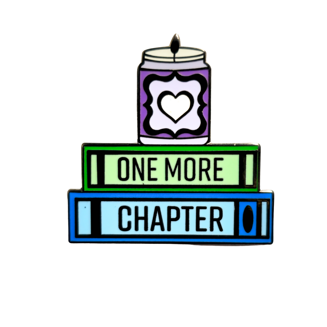 One More Chapter Book Stack Pin- Hard Enamel Pin