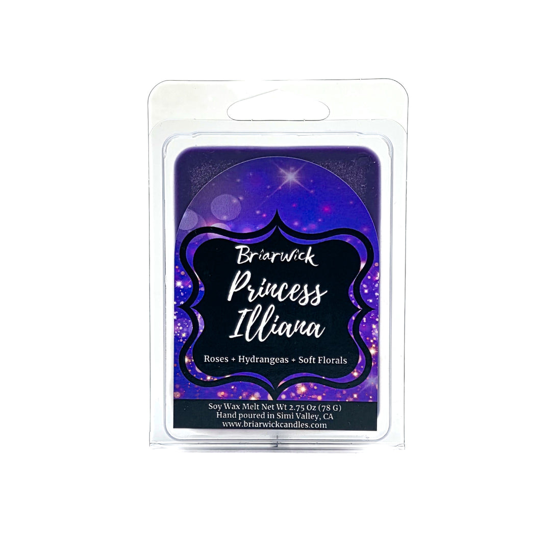 Briarwick Princess Illiana wax melt packaging with purple design and text.