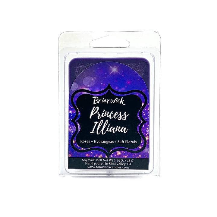Briarwick Princess Illiana wax melt packaging with purple design and text.