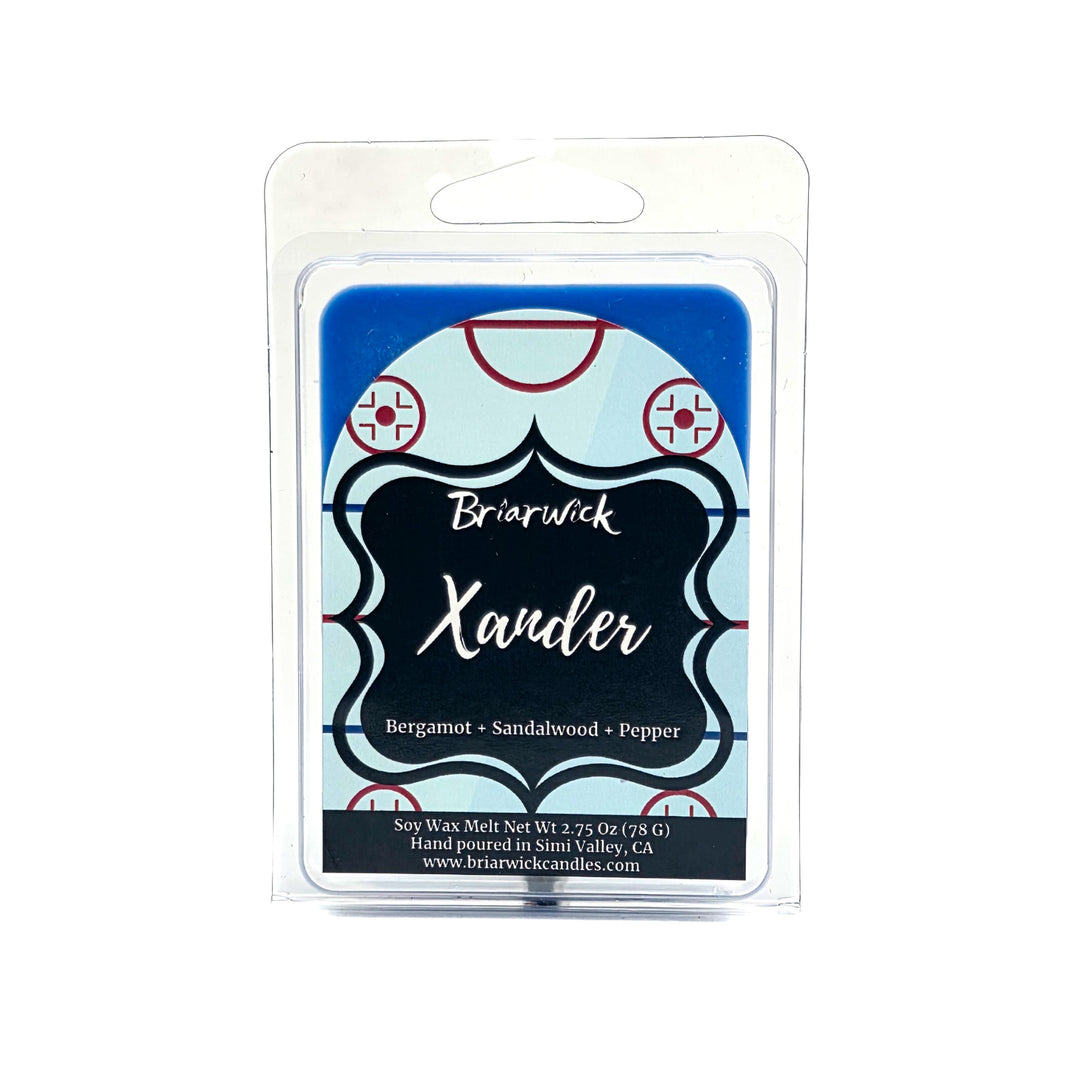 Briarwick Xander soy wax melt package on a white background