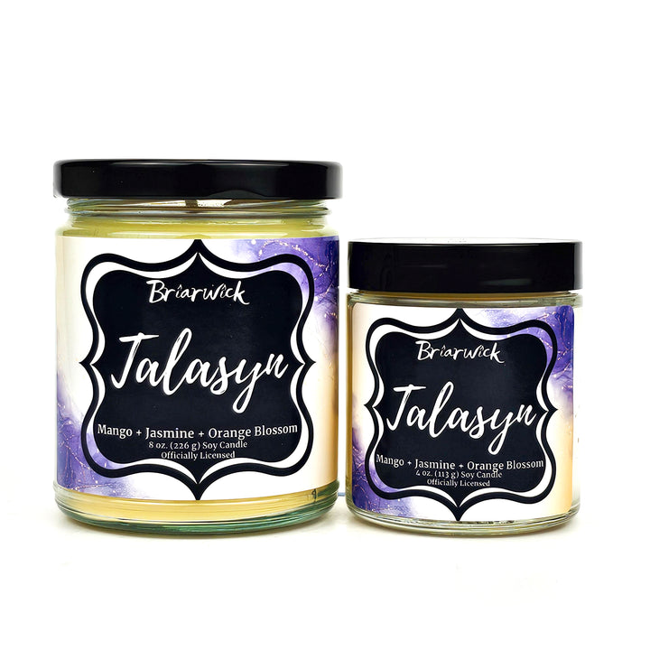 two jars of talasya on a white background
