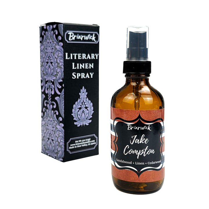 Briarwick Literary Linen Spray bottle and packaging on a white background
