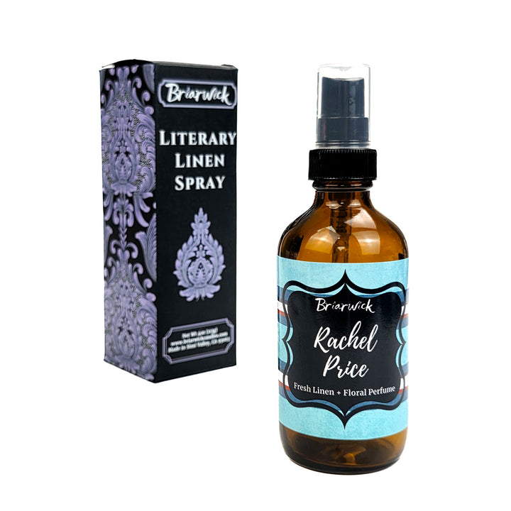 Briarwick Literary Linen Spray bottle and packaging on a white background