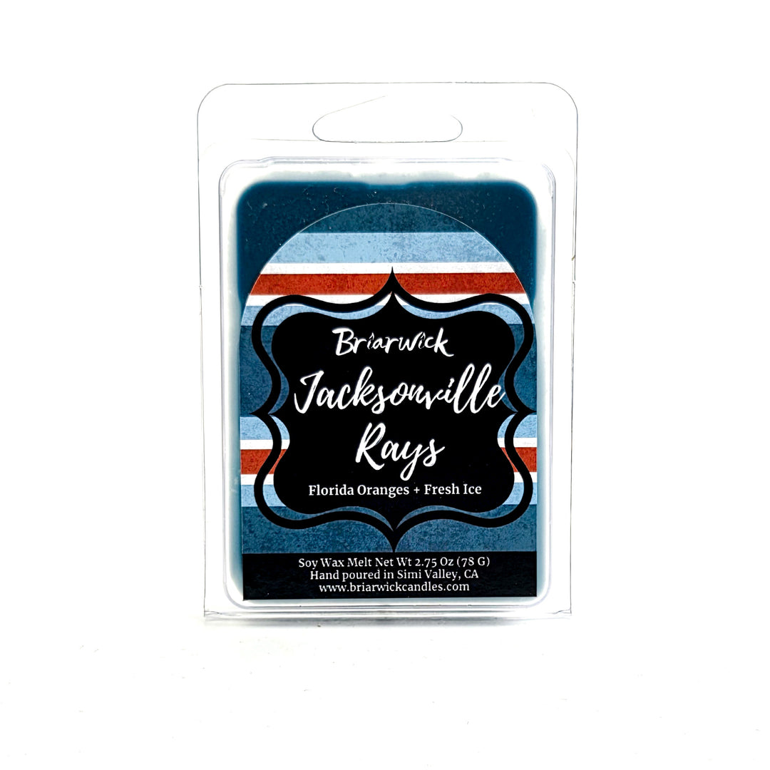 Briarwick Jacksonville Rays soy wax melt package on a white background