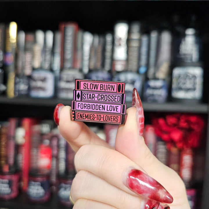 Spicy Book Stack Pin- Hard Enamel Pin