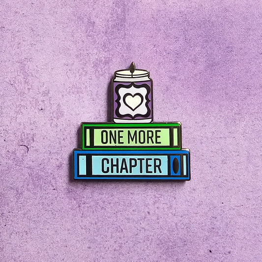 One More Chapter Book Stack Pin- Hard Enamel Pin