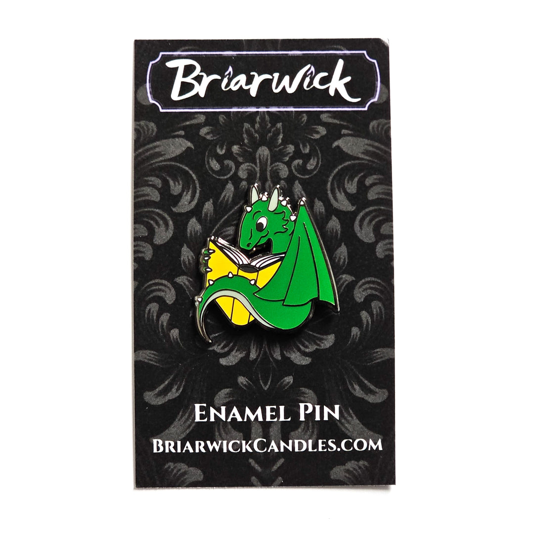 Book Dragon Pin- Hard Enamel Pin