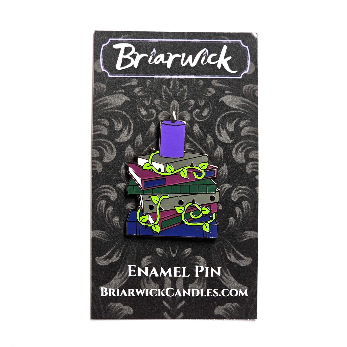 Magical Vines & Book Stack Pin- Hard Enamel Pin