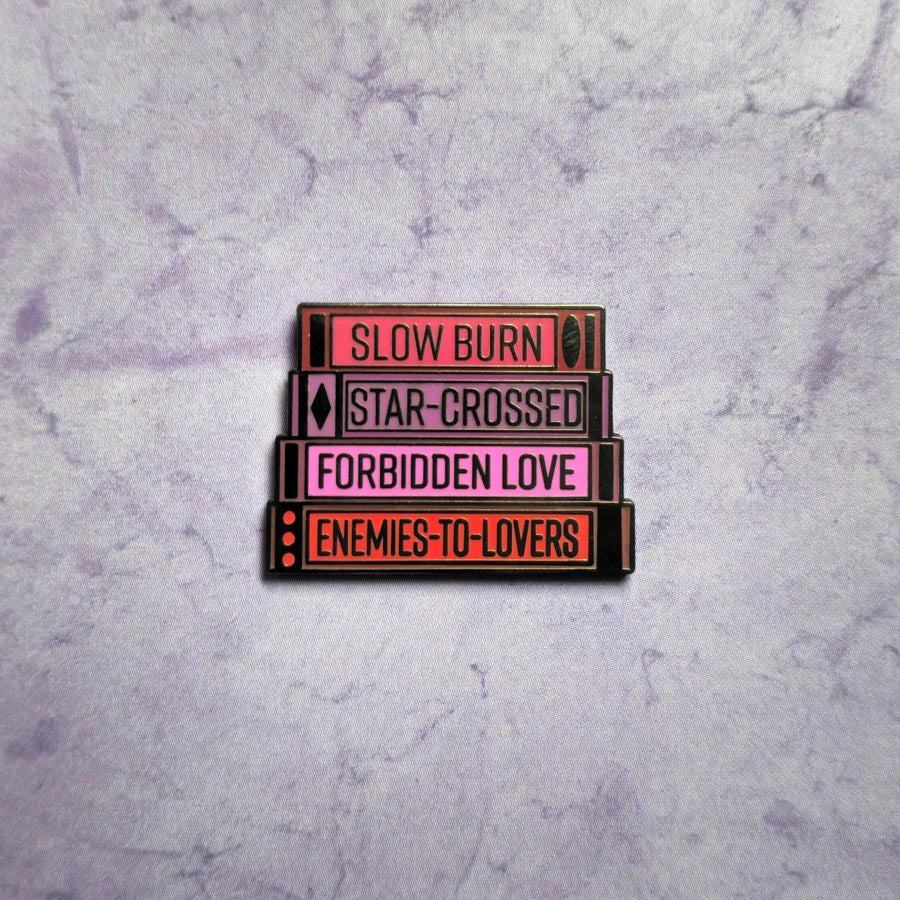 Spicy Book Stack Pin- Hard Enamel Pin