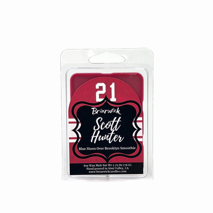 Wax melt packaging with 'Briarwick Scott Hunter' branding on a white background