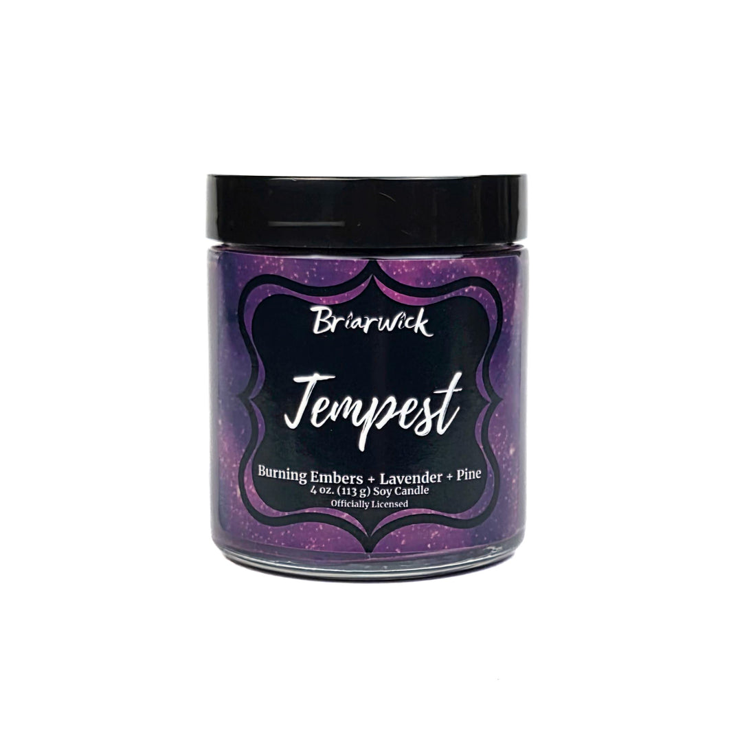 Jar of Briarwick Tempest candle on a white background