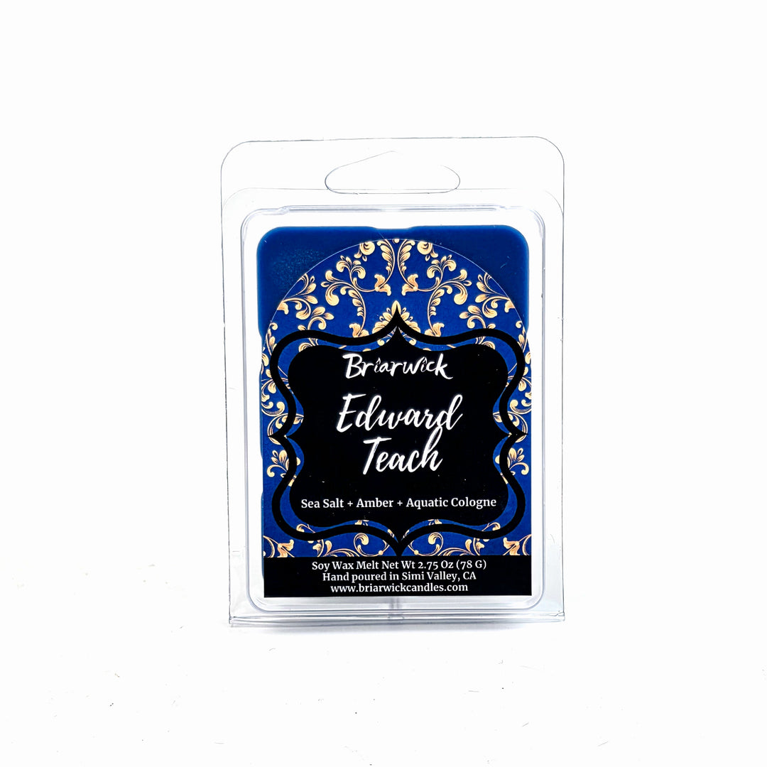 Briarwick Edward Teach soy wax melt package on a white background