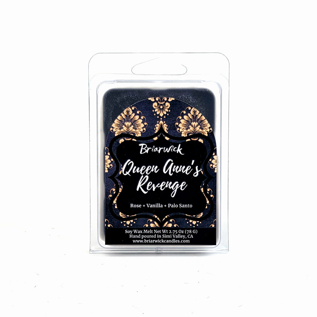 Briarwick Queen Anne's Revenge soy wax melt package on a white background