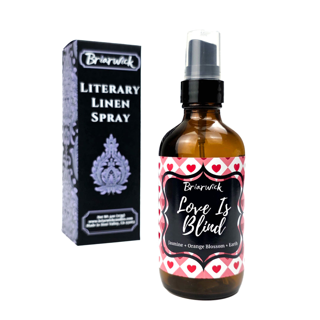 Briarwick Literary Linen Spray on a white background called Love is Blind
