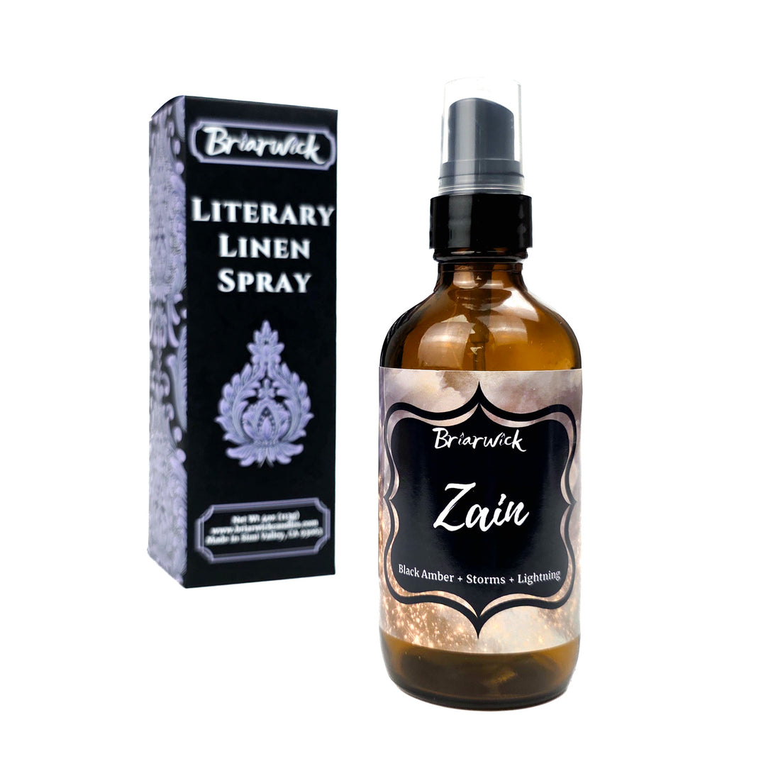Briarwick Literary Linen Spray on a white background called Zain