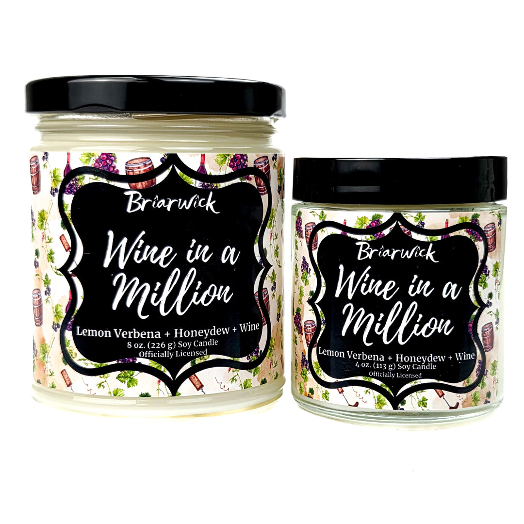 2 white Wine in a Million candles by Briarwick on a white background