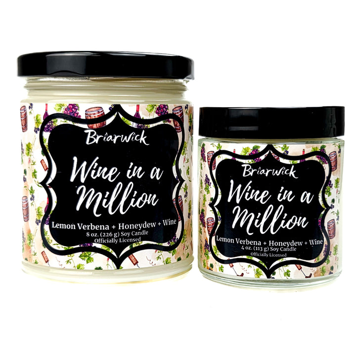 2 white Wine in a Million candles by Briarwick on a white background