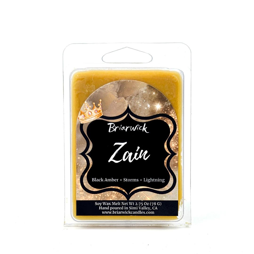 Gold Zain wax melt by Briarwick on a white background