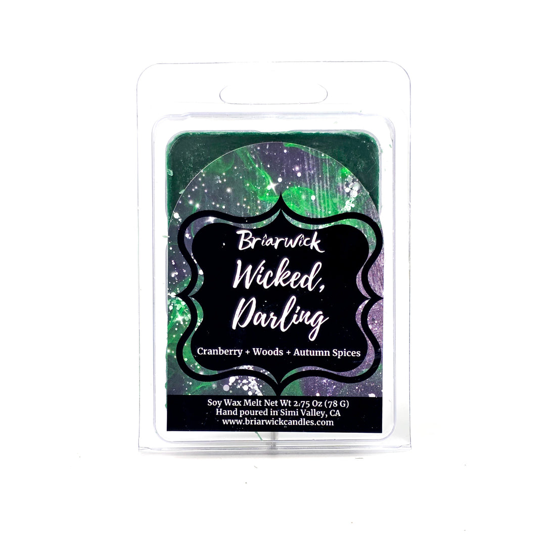 Briarwick Wicked, Darling wax melt packaging on a white background