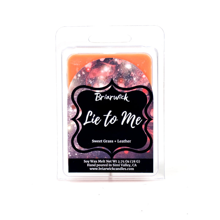 Briarwick 'Lie to Me' soy wax melt packaging on a white background