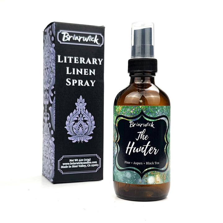 Briarwick Literary Linen Spray bottle and packaging on a white background