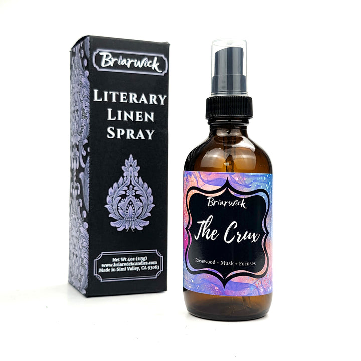Briarwick Literary Linen Spray bottle and packaging on a white background