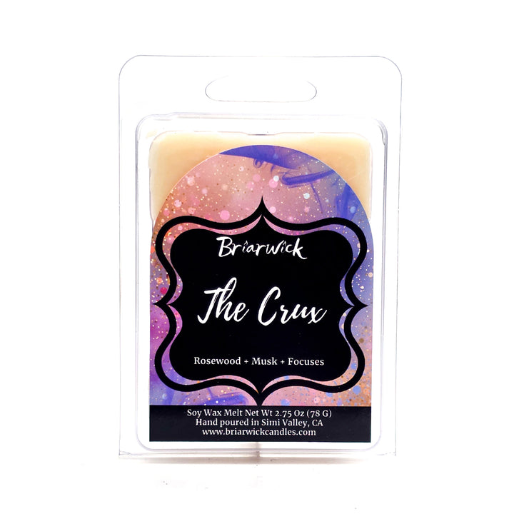 Briarwick The Crux soy wax melt packaging with colorful design on a white background
