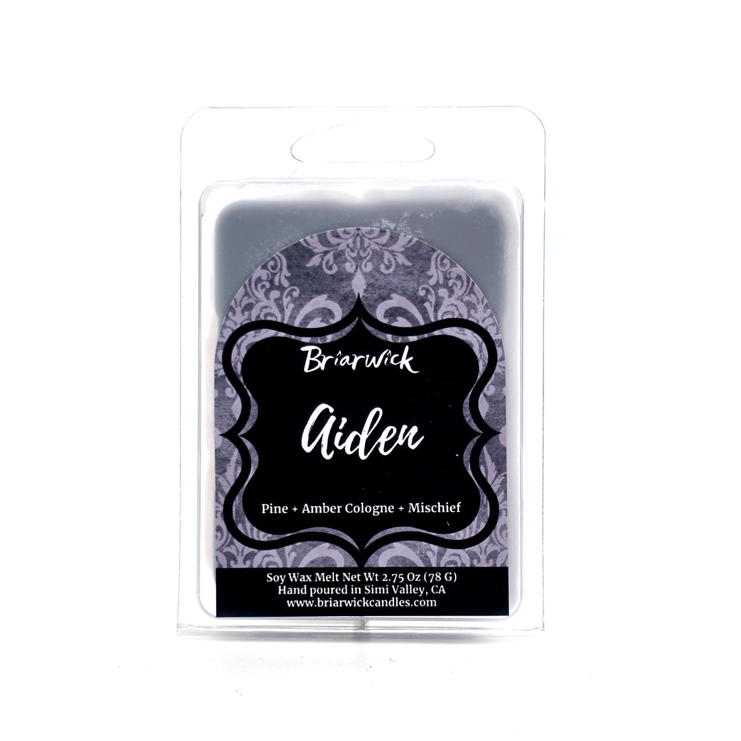 Briarwick Aiden soy wax melt packaging on a white background