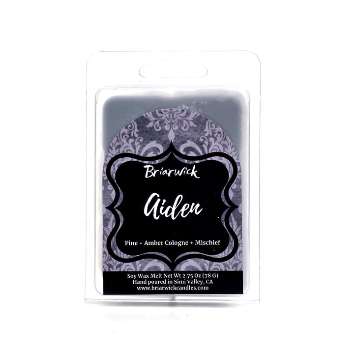 Briarwick Aiden soy wax melt packaging on a white background