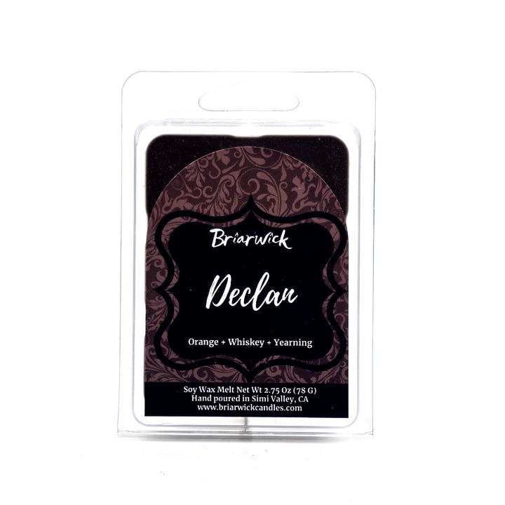 Briarwick Declan wax melt packaging with decorative design on a white background