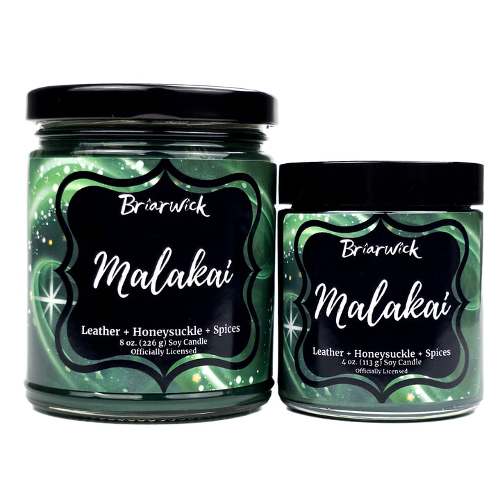 Two jars of Briarwick Malakai candles on a white background