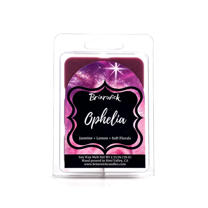 Wax melt package with 'Briarwick Ophelia' label on a white background