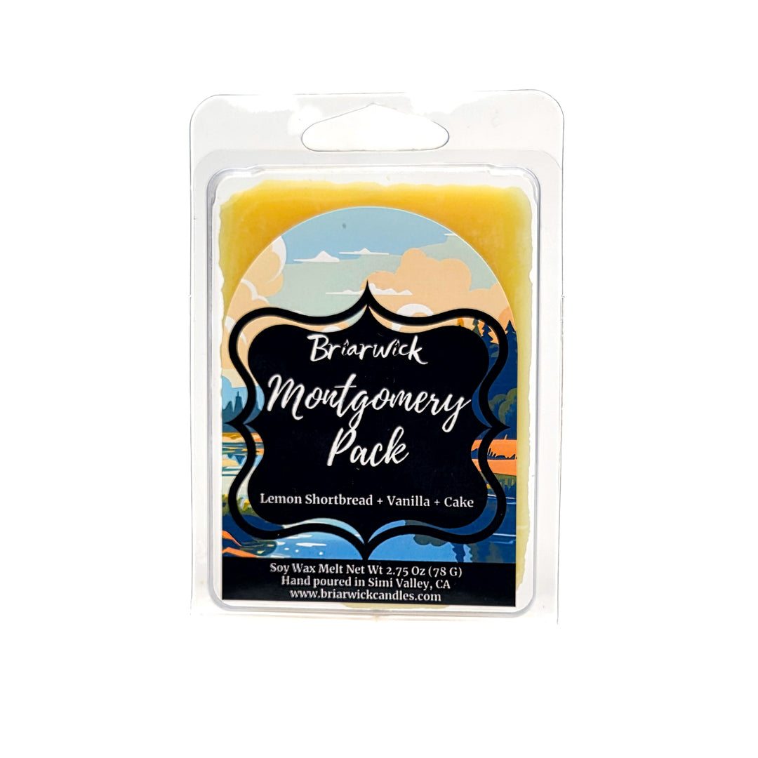 Briarwick Montgomery Pack wax melt package with scenic design on a white background
