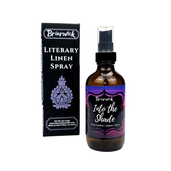 Briarwick Literary Linen Spray bottle and packaging on a white background