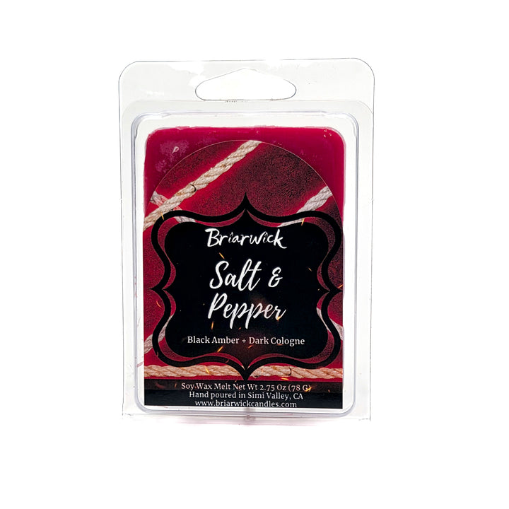 Wax melt package labeled 'Salt & Pepper' by Briarwick on a white background