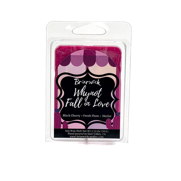 Briarwick Candles wax melt packaging with pink and white design on a white background