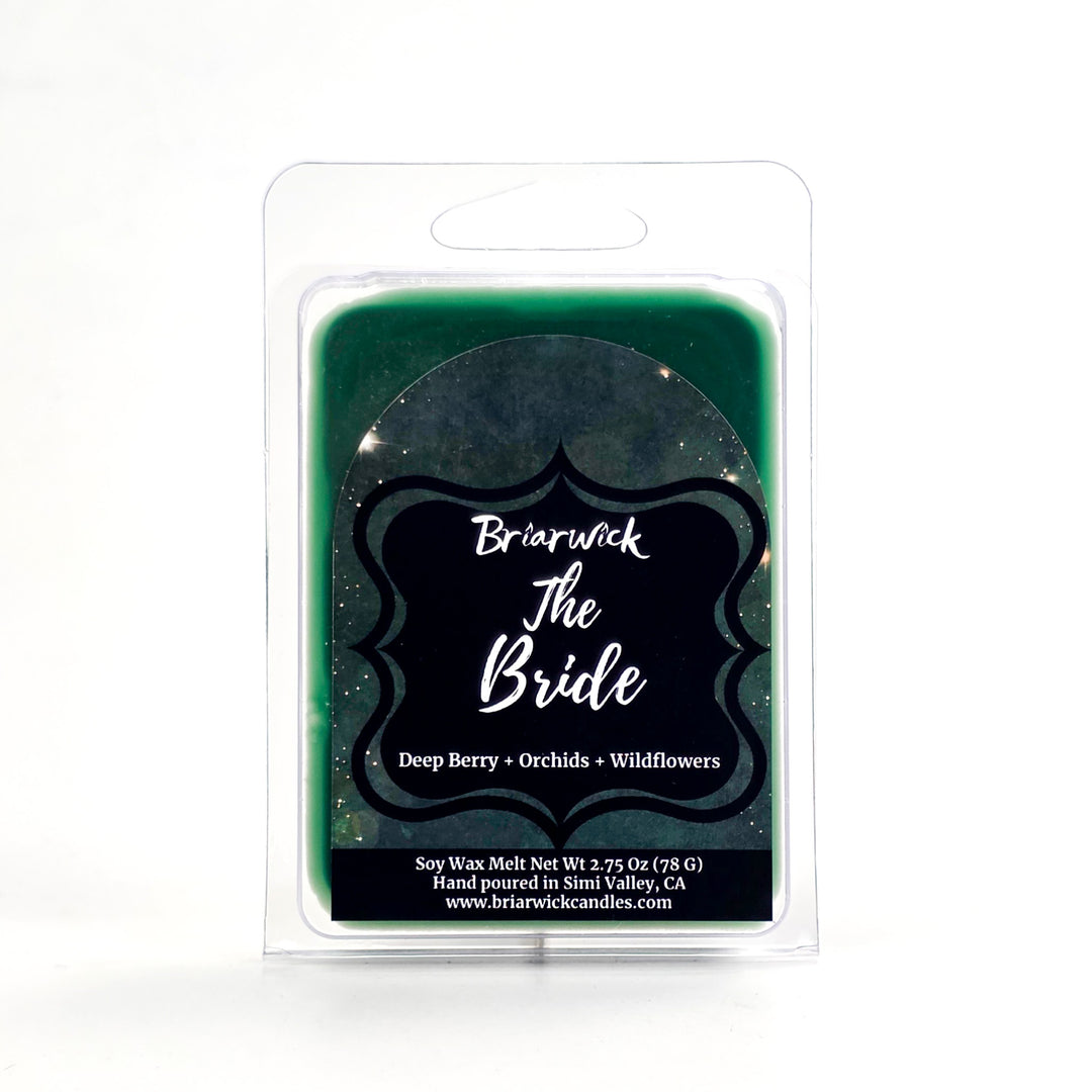 Green Briarwick The Bride soy wax melt package on a white background