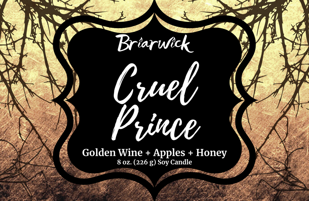 a label for branck's cruel prince golden wine and apples honey
