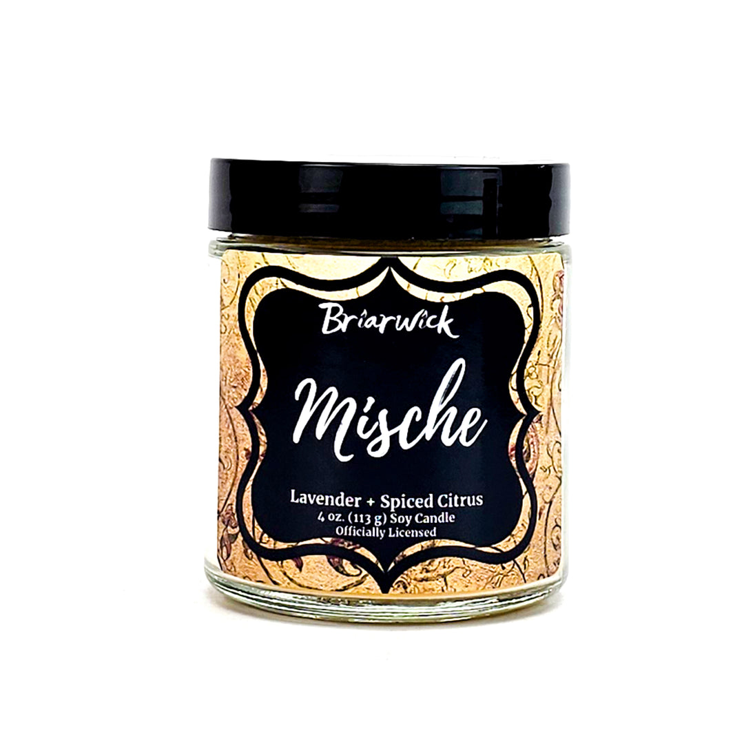 a jar of masche on a white background