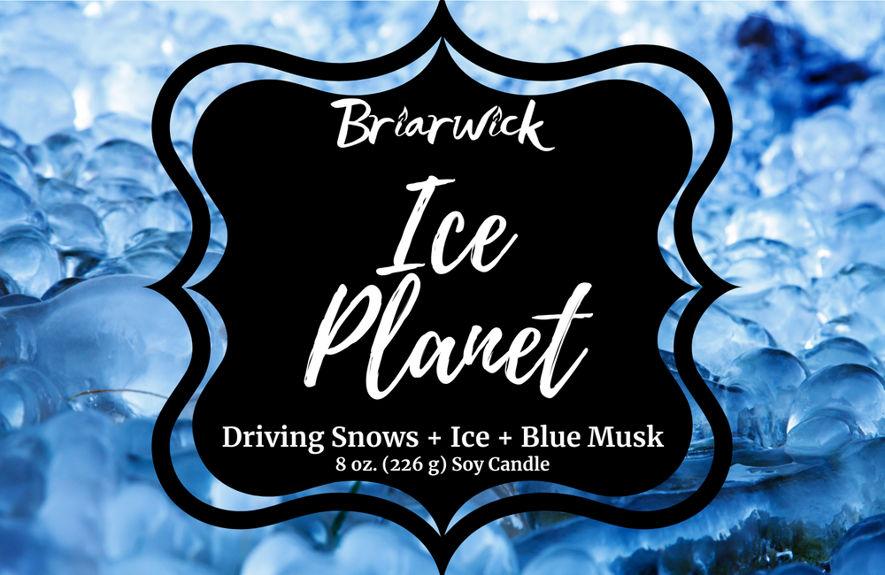 a black and white sign that says brack ice planet driving snow + ice +